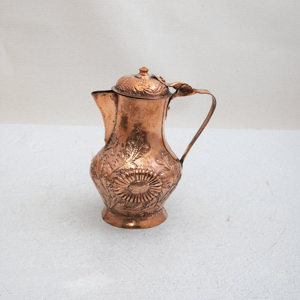 Copper Repousse Pitcher
