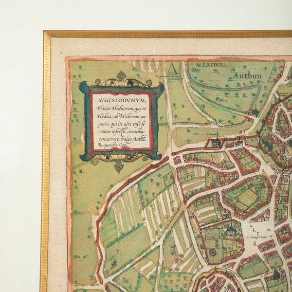 Framed Lithograph Map