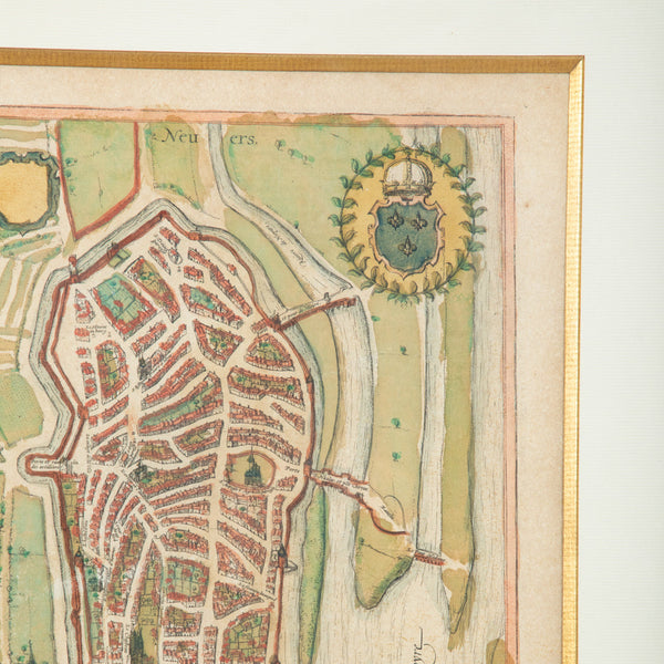 Framed Lithograph Map