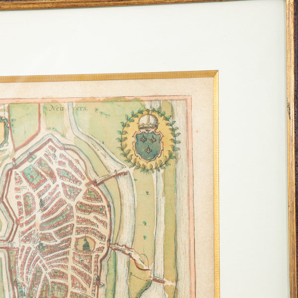 Framed Lithograph Map