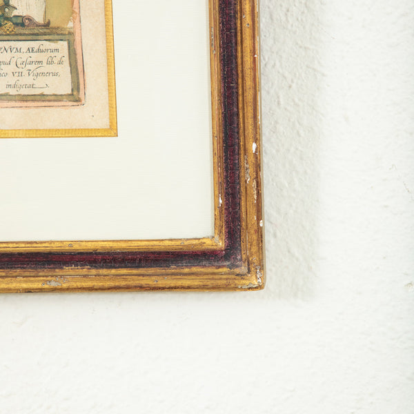 Framed Lithograph Map