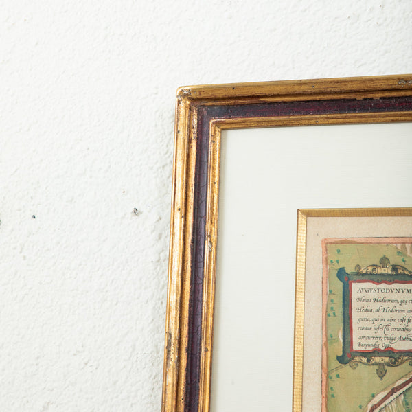 Framed Lithograph Map