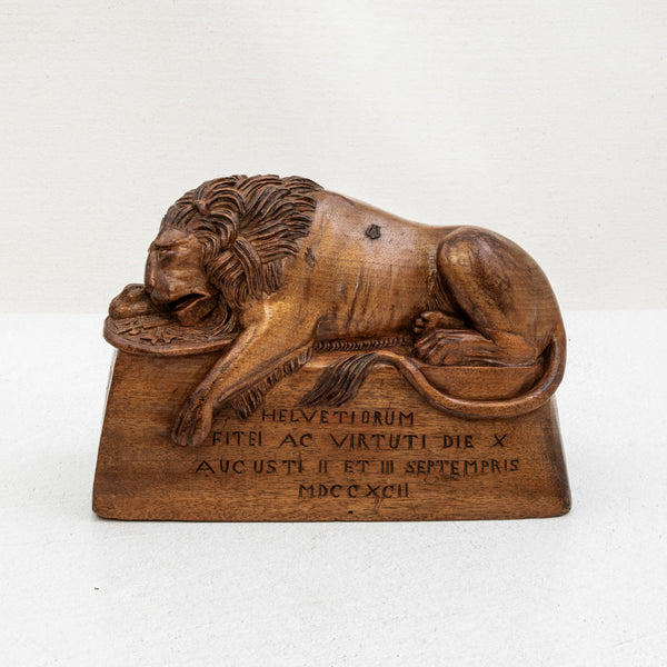 Hand Carved Lion Memorial