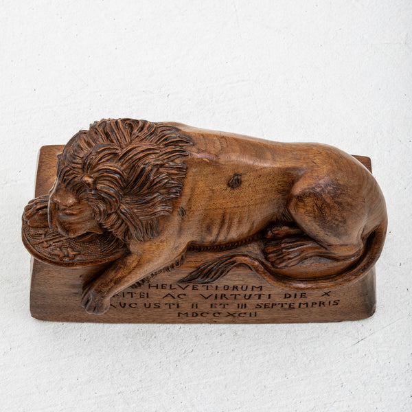 Hand Carved Lion Memorial