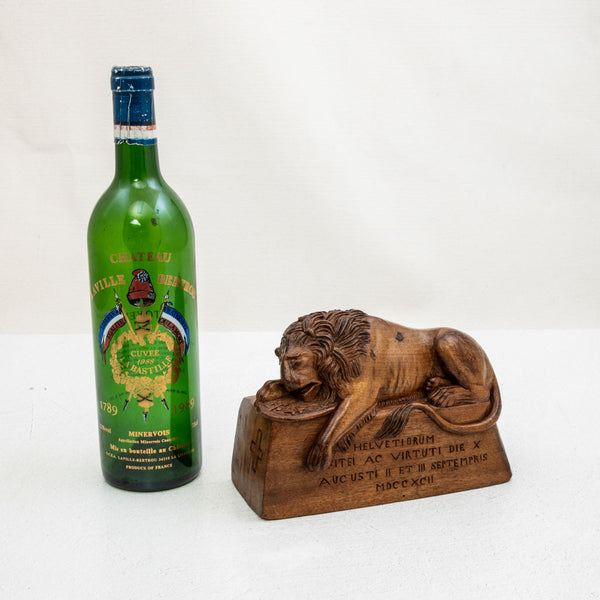 Hand Carved Lion Memorial