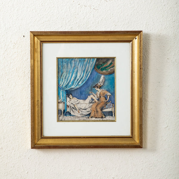 Framed Gouache