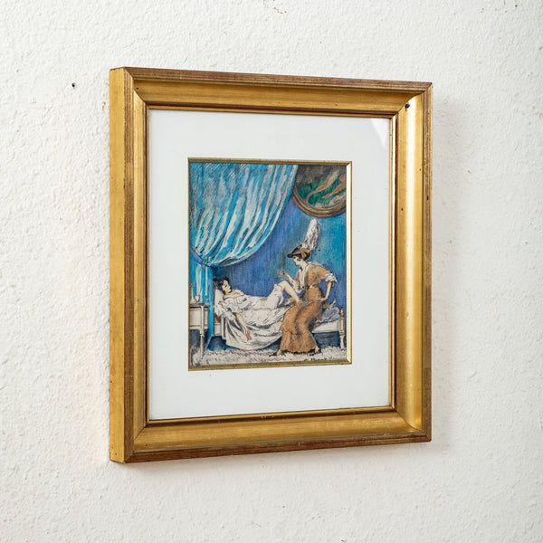 Framed Gouache