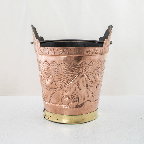 Copper Repousse Bucket