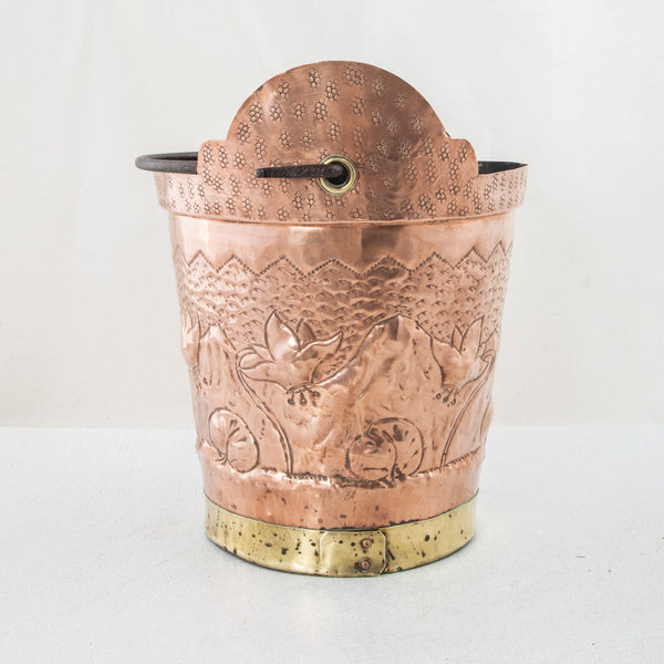 Copper Repousse Bucket