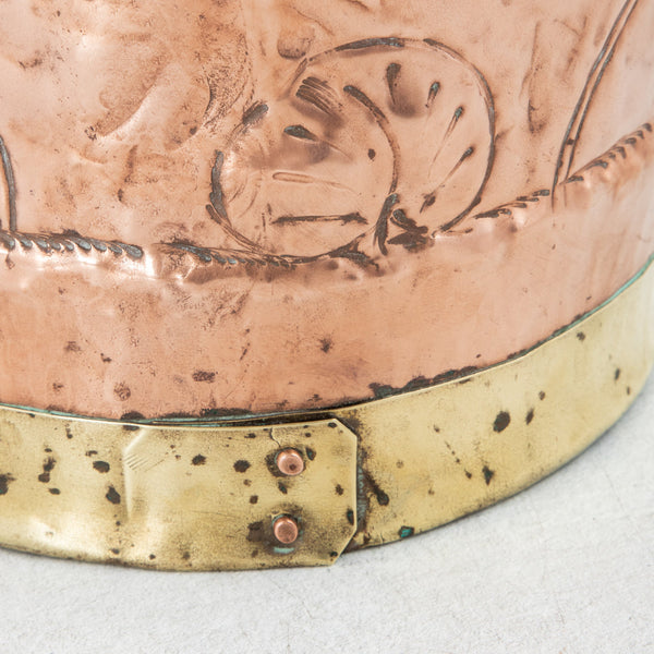Copper Repousse Bucket