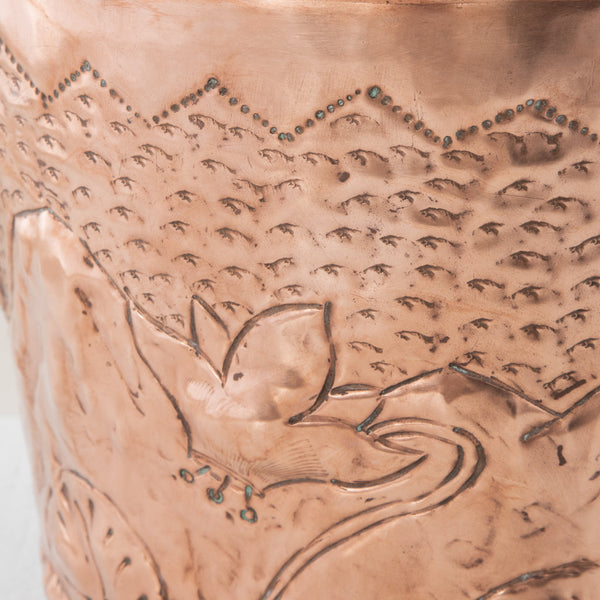 Copper Repousse Bucket