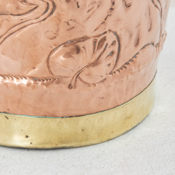 Copper Repousse Bucket