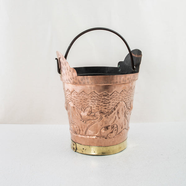 Copper Repousse Bucket