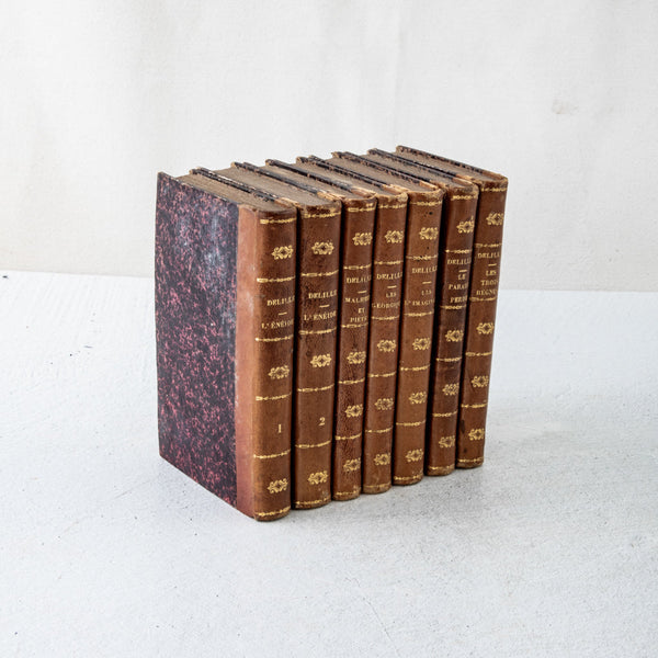 Set of Seven Gold Tooled Books