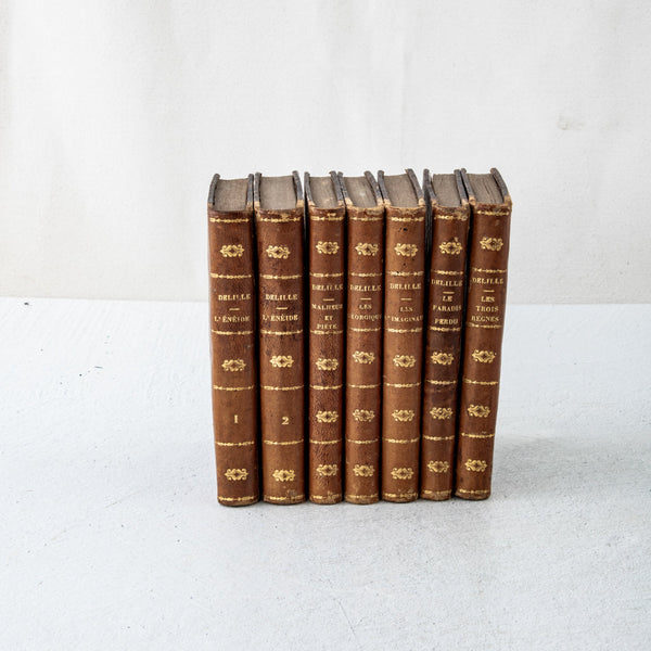 Set of Seven Gold Tooled Books