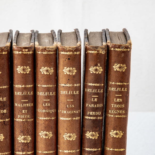 Set of Seven Gold Tooled Books