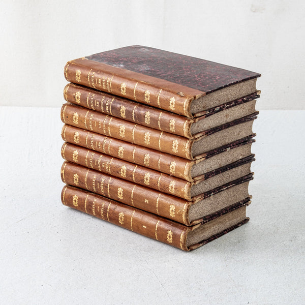 Set of Seven Gold Tooled Books