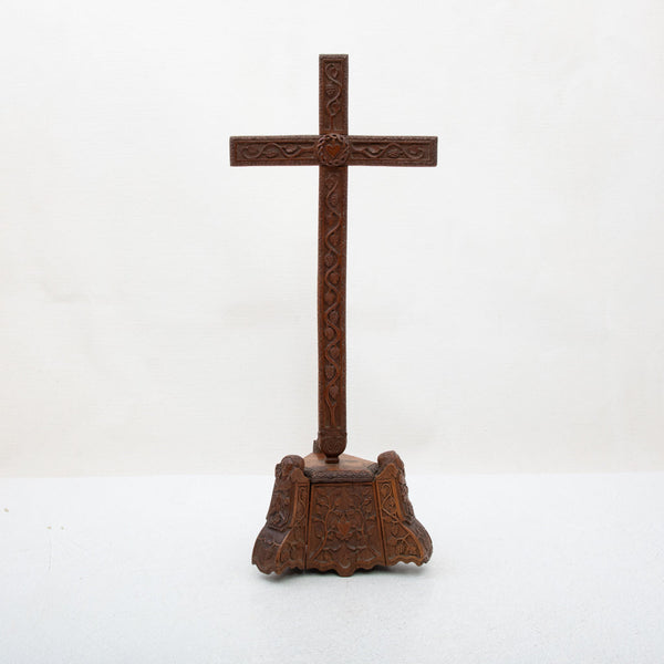 Hand Carved Fruitwood Cross