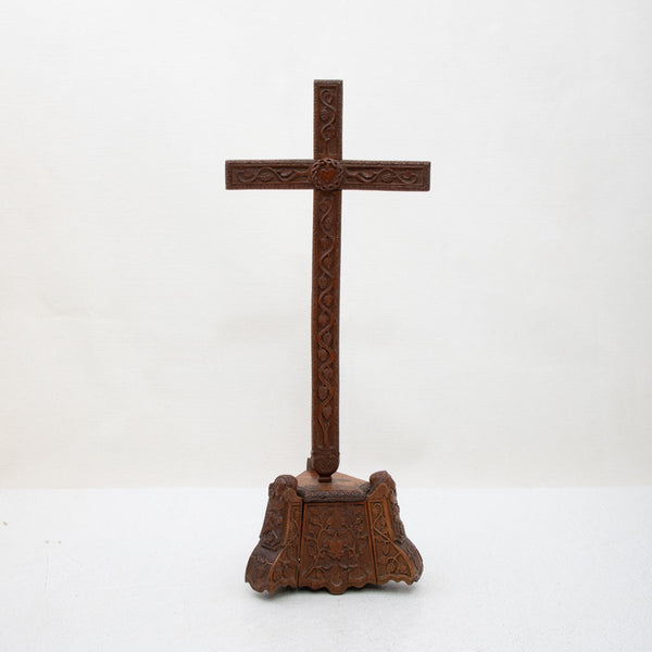Hand Carved Fruitwood Cross