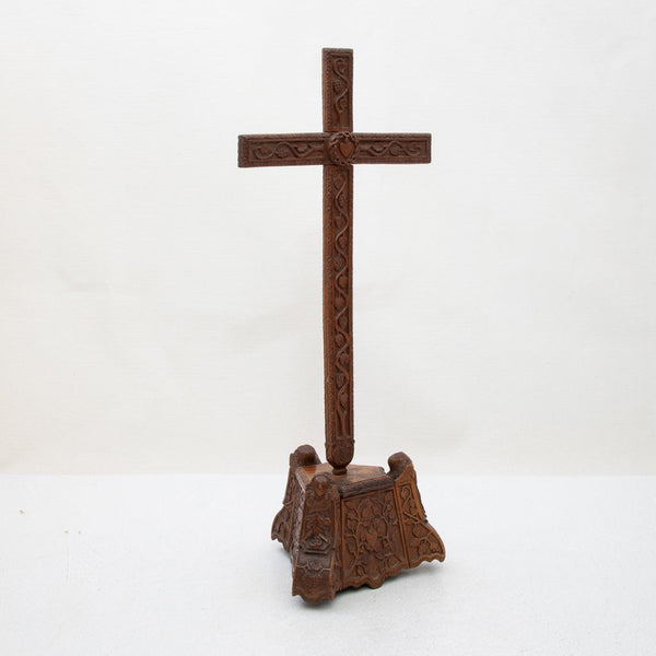 Hand Carved Fruitwood Cross