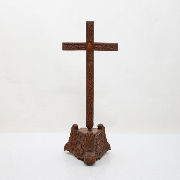 Hand Carved Fruitwood Cross