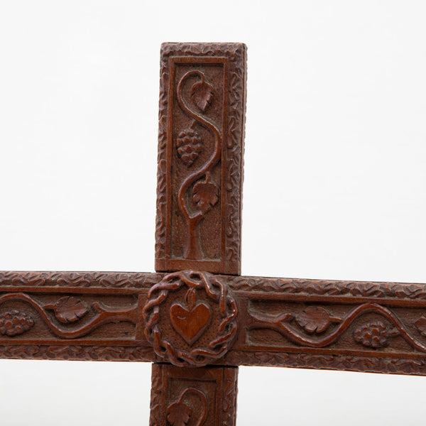 Hand Carved Fruitwood Cross