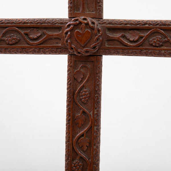 Hand Carved Fruitwood Cross
