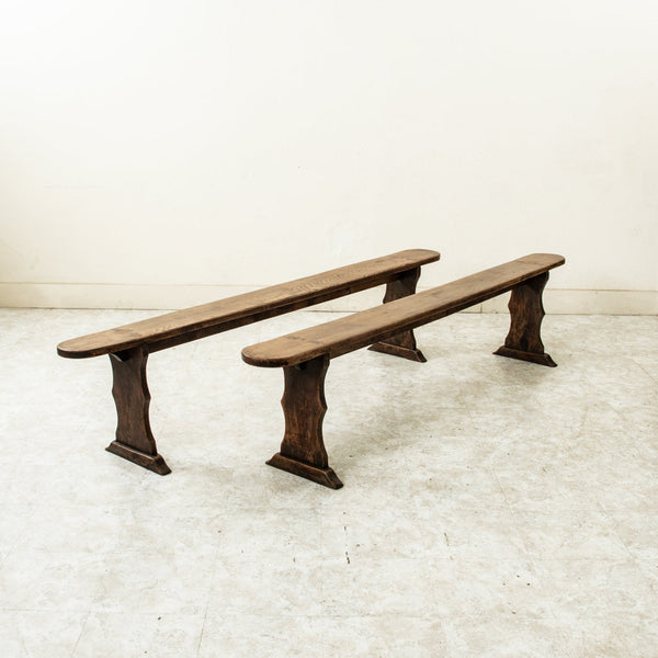 Pair of Oak Farm Benches