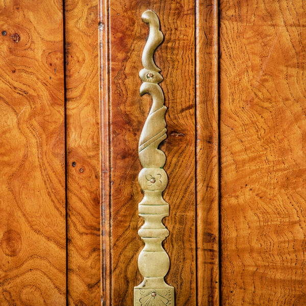 19th Century Burl Elm Armoire