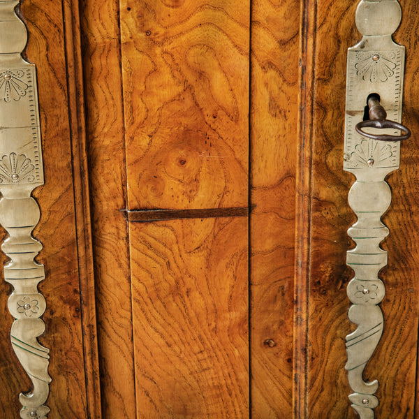 19th Century Burl Elm Armoire