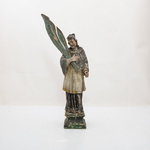 18th Century Hand Carved Saint