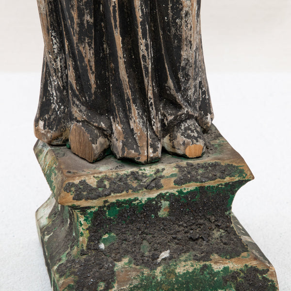 18th Century Hand Carved Saint