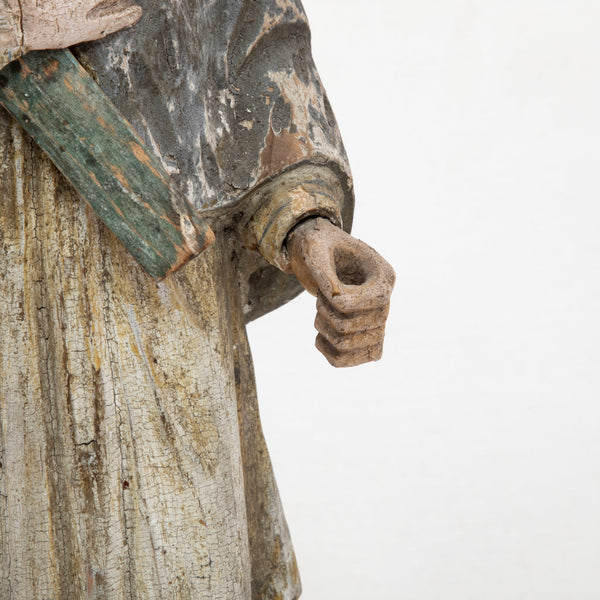 18th Century Hand Carved Saint