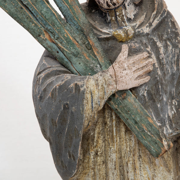 18th Century Hand Carved Saint