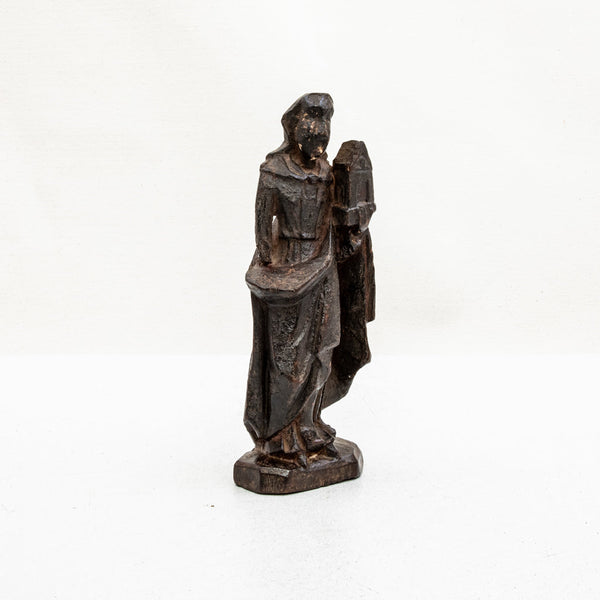 18th Century Hand Carved Saint