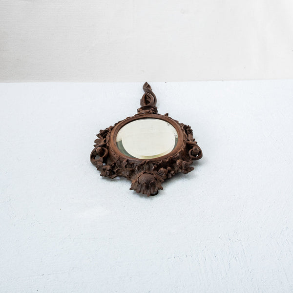 Hand Carved Hand Mirror