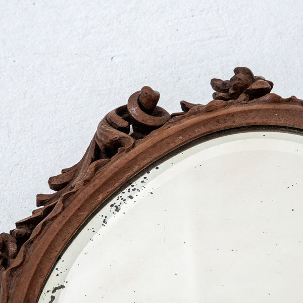 Hand Carved Hand Mirror