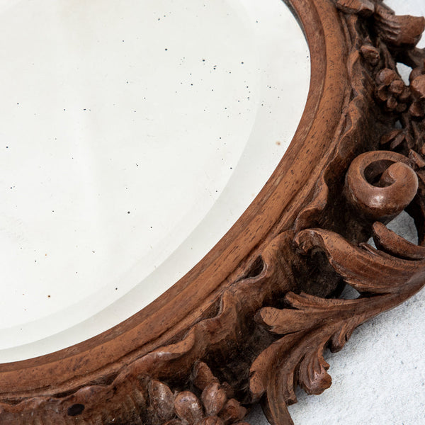 Hand Carved Hand Mirror