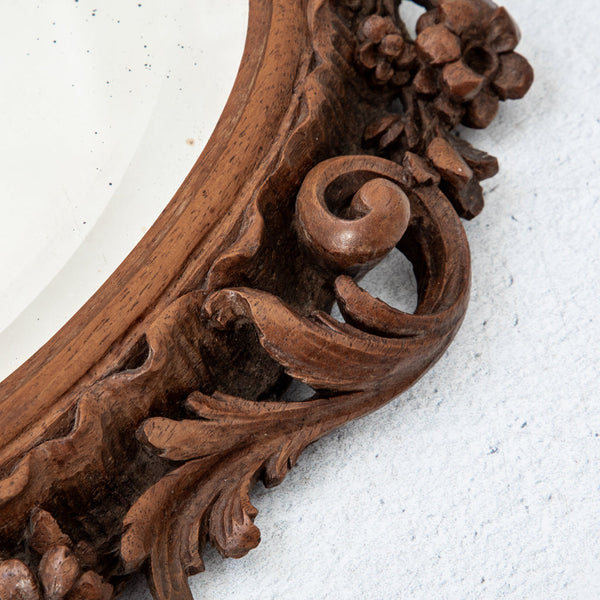 Hand Carved Hand Mirror