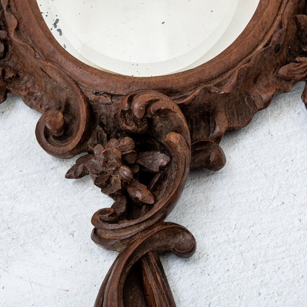 Hand Carved Hand Mirror