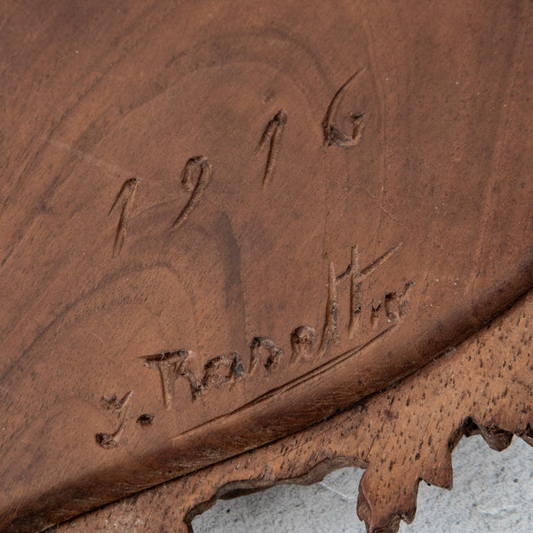 Hand Carved Hand Mirror