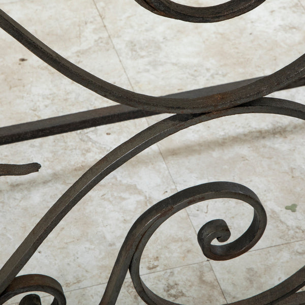 Iron and Marble Console Table