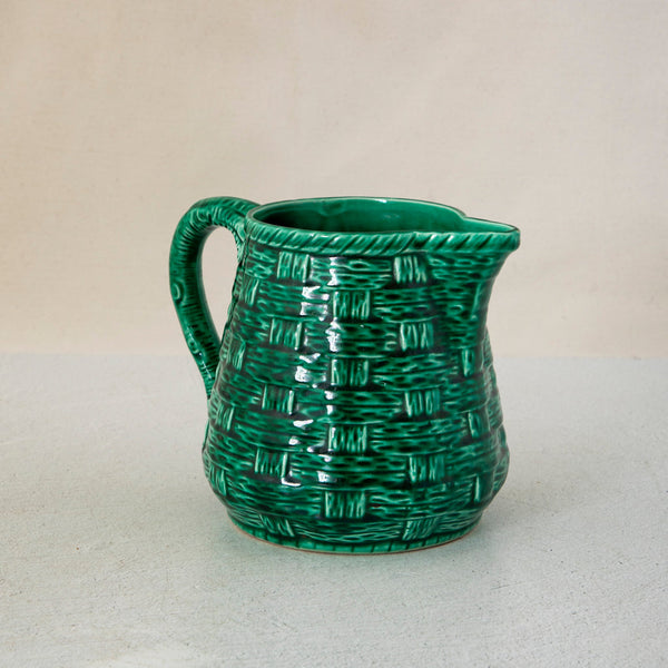 Green Majolica Pitcher