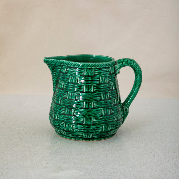 Green Majolica Pitcher