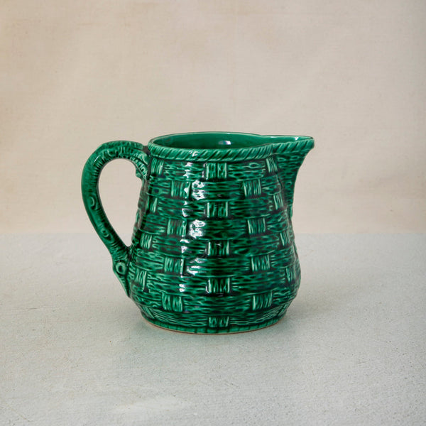 Green Majolica Pitcher