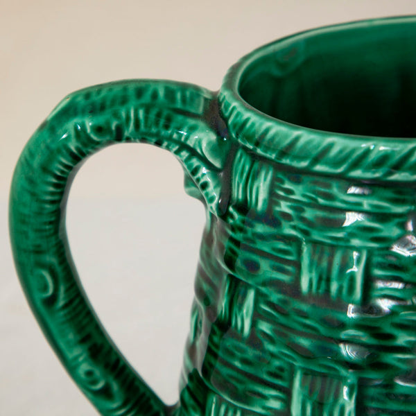 Green Majolica Pitcher