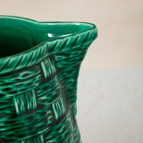 Green Majolica Pitcher