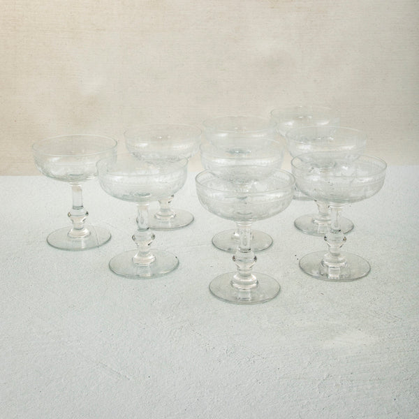 Set of Nine Crystal Coupes
