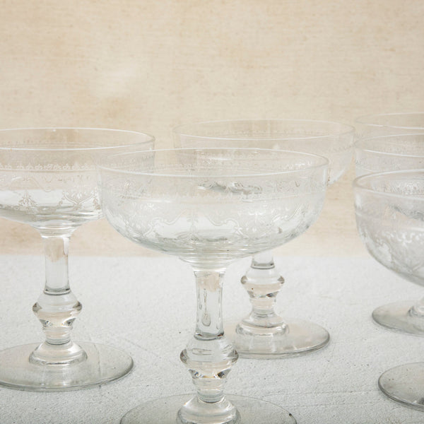 Set of Nine Crystal Coupes