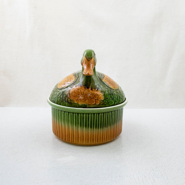 Majolica Duck Terrine